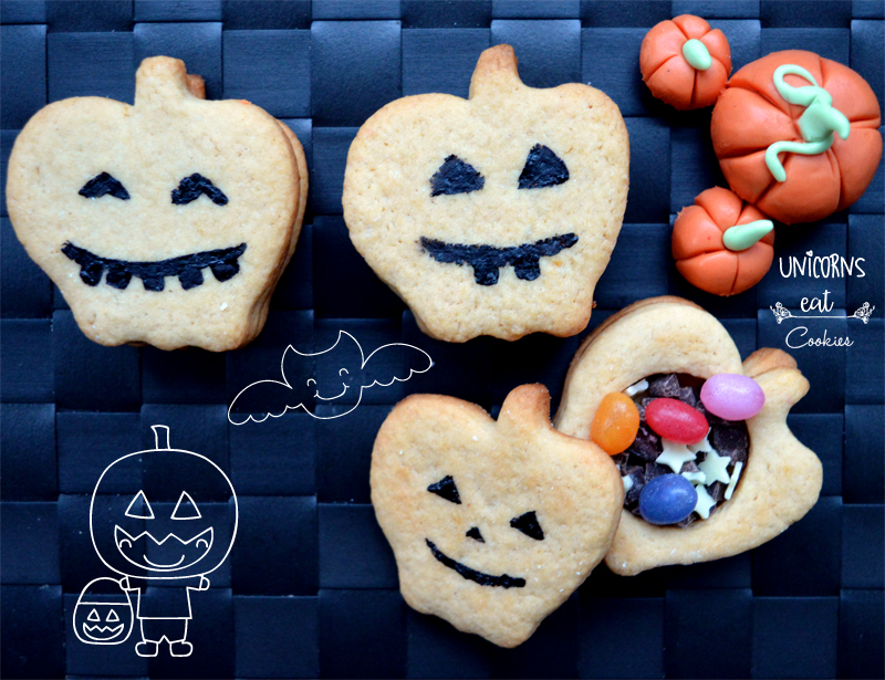 biscotti, zucche, halloween, party idea, ricette, recipe, sweet, treats, dolcetto o scherzetto, cookies, biscuits, candy,unicorns eat cookies, trick or treat