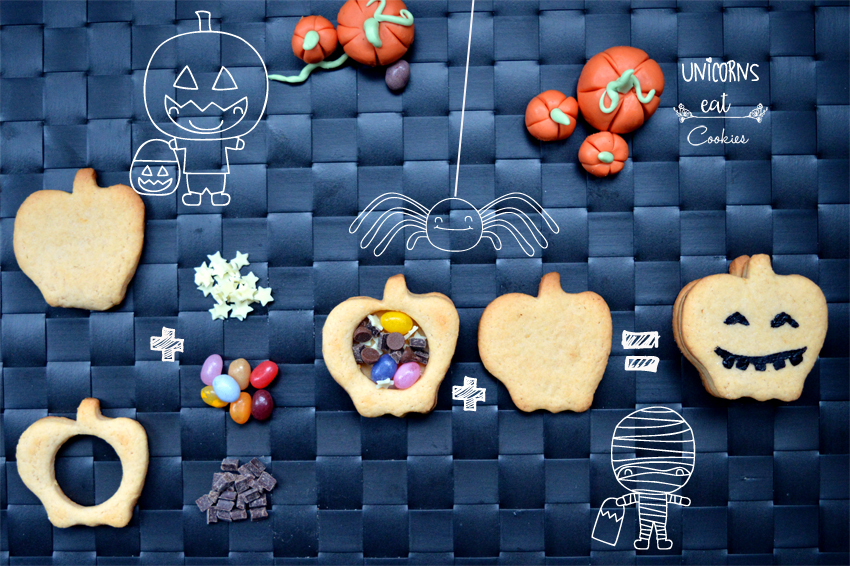 How to make amazing Halloween Pumpkin Cookies filled with sweets and treats.