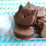 ciocco gatto, cioccolato,ciocolate,cookies,biscuits,biscotti,recipe,ricetta,sandwich,filling,ripieno,merenda,kids,crema,buttercream
