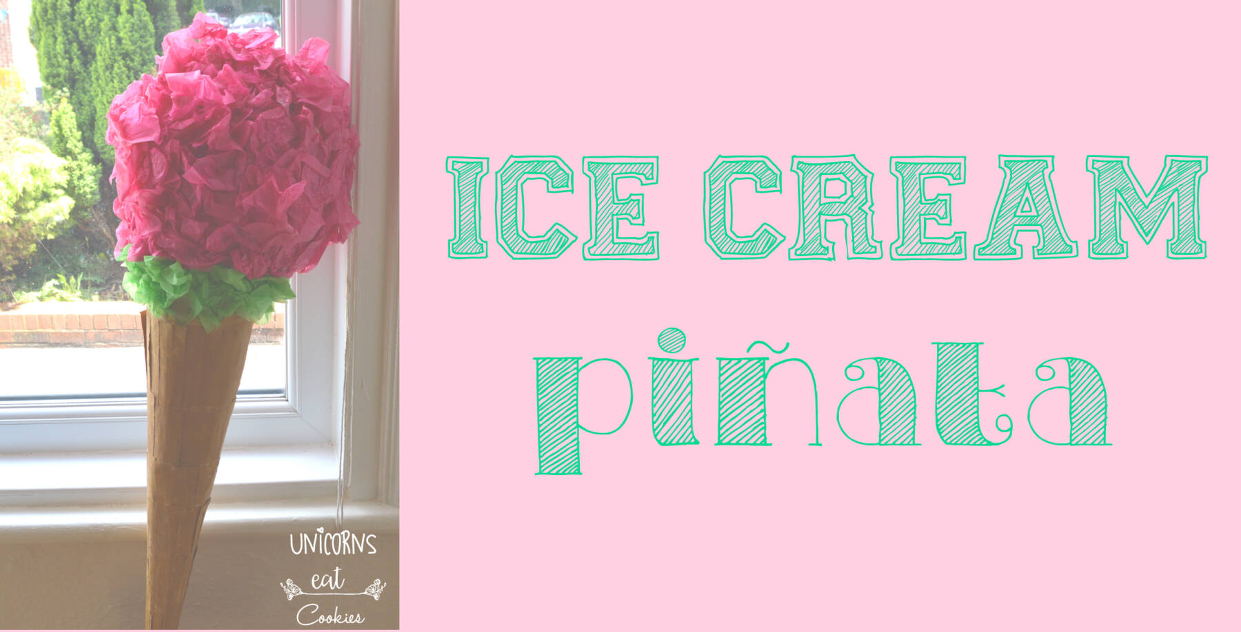 gelato, ice cream, pignatta, pinata, idea per feste, party idea, diy, fai da te, progetti, a mano, carta pesta, caramelle, candies, sweets, fun, giochi, games