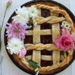crostata decorata, festa della mamma, crostata alla marmellata, pasta frolla, pie crusta, shortcrust, mother’s day ideas, fiori, flowers