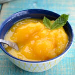 Sorbetto al mango, mango sorbet, mango, ice-cream, gelato, fatto in casa, homem made, senza gelatiera