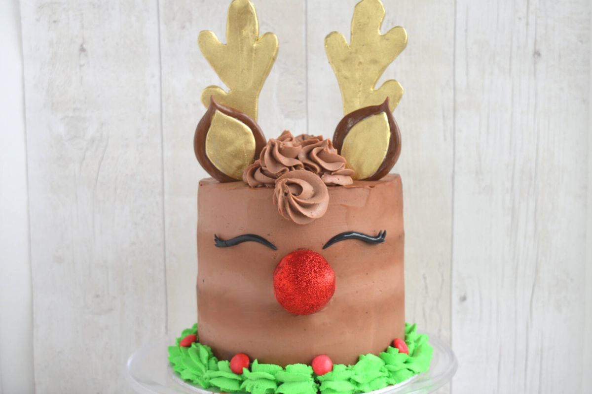 ricetta-torta-renna-rudolph-di-babbo-natale-idea-facile-e-divertente-per-natale-pasta-di-zucchero-stuccata-in-camy-cream-al-cacao, torta al cioccolato senza burro, torta moretta, torta renna, reindeer cake, torta di natale, dolci di natale, santa claus reindeer cake, Christmas cake,