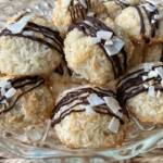 macaroons cocco dolcetti biscotti vassoio di vetro